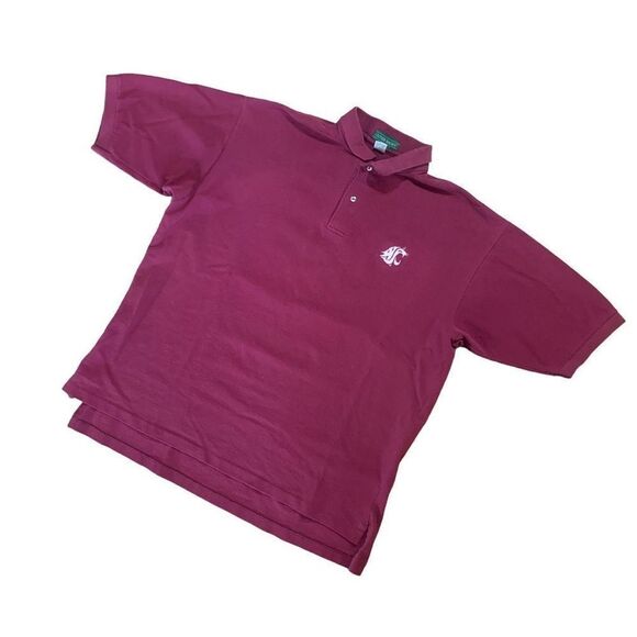 Vintage 1990s Washington State University Cougars Polo T-Shirt - Picture 3 of 5